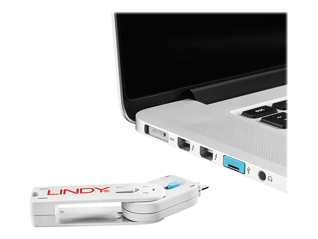 LINDY USB Portschloesser im Einsatz