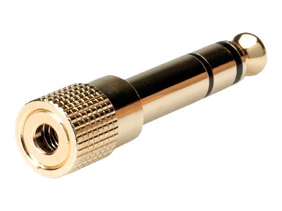 SECOMP ROLINE GOLD Stereo Adapter 6.35mm auf 3.5mm Vorderansicht