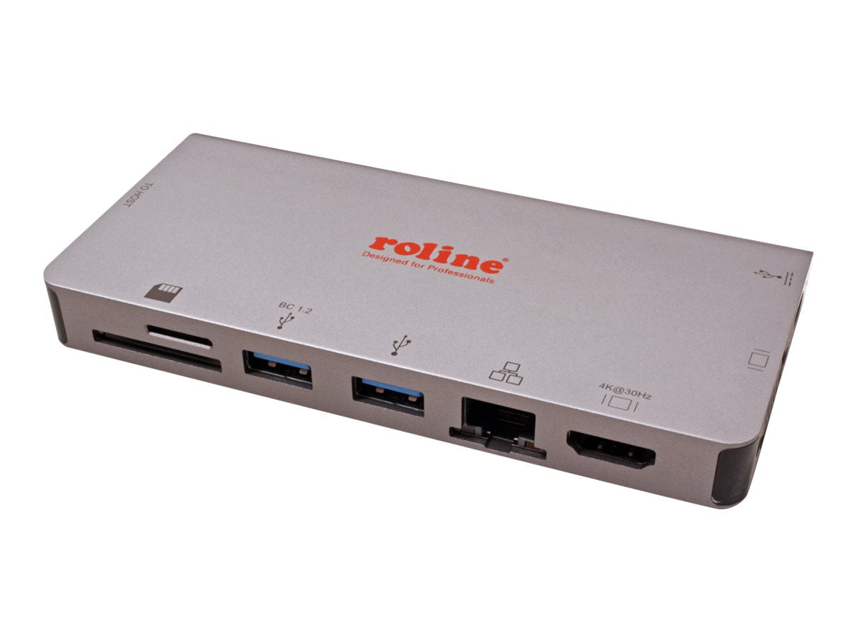 ROLINE USB Typ C Dockingstation Rückansicht