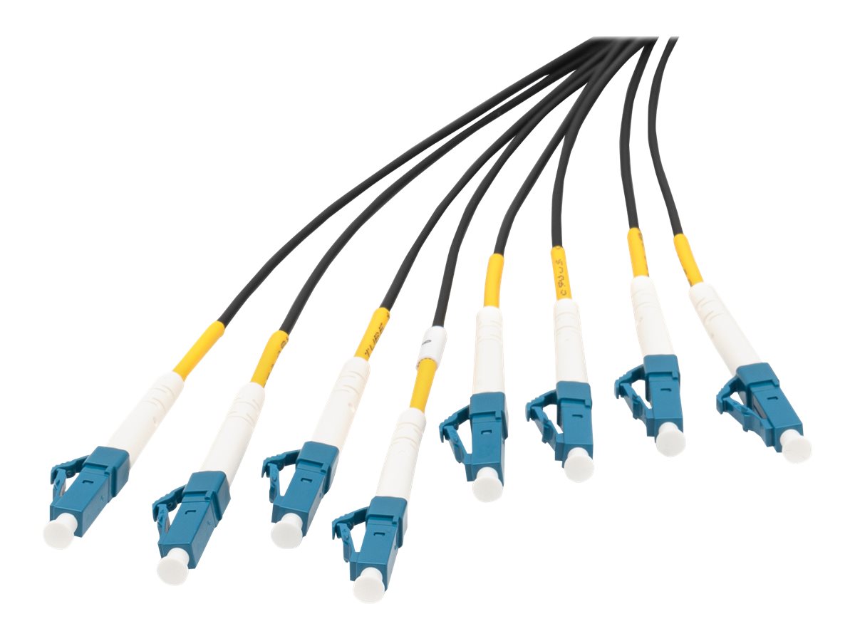 DIGITUS Breakout cable 8 Fiber SM G.657.A1 LC/UPC-LC/UPC universal Color black 150m
