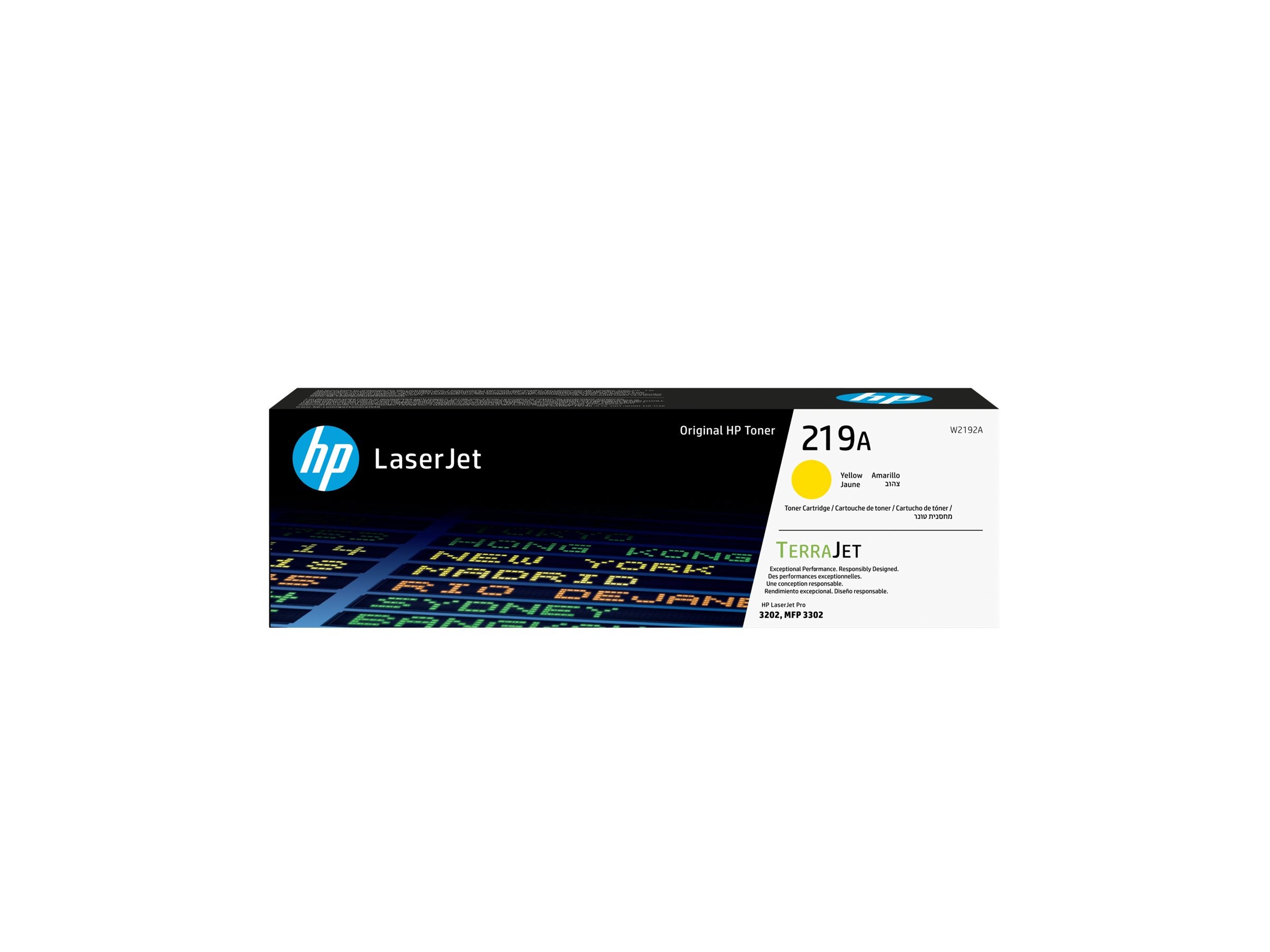 HP 219A Gelb Original LaserJet Tonerpatrone Vorderansicht