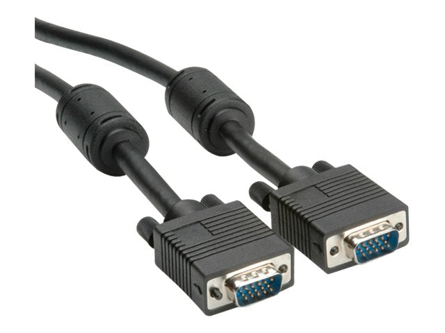 ROLINE Monitor-Kabel mit Ferritkern DDC HD15 ST-ST 15m - Vorderansicht