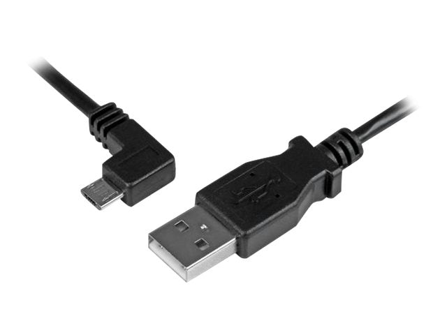 STARTECH.COM Micro-USB Charge-and-Sync Cable M/M - Left-Angle Micro-USB - 0.5 m - Anschlussansicht