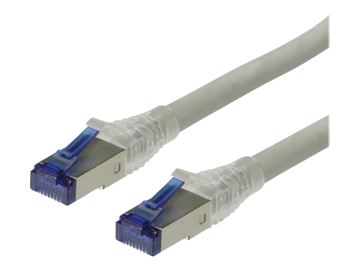 ROLINE Patchkabel Kat.6A Class EA S/FTP PiMF Massivdraht LSOH grau 90m - Vorderansicht