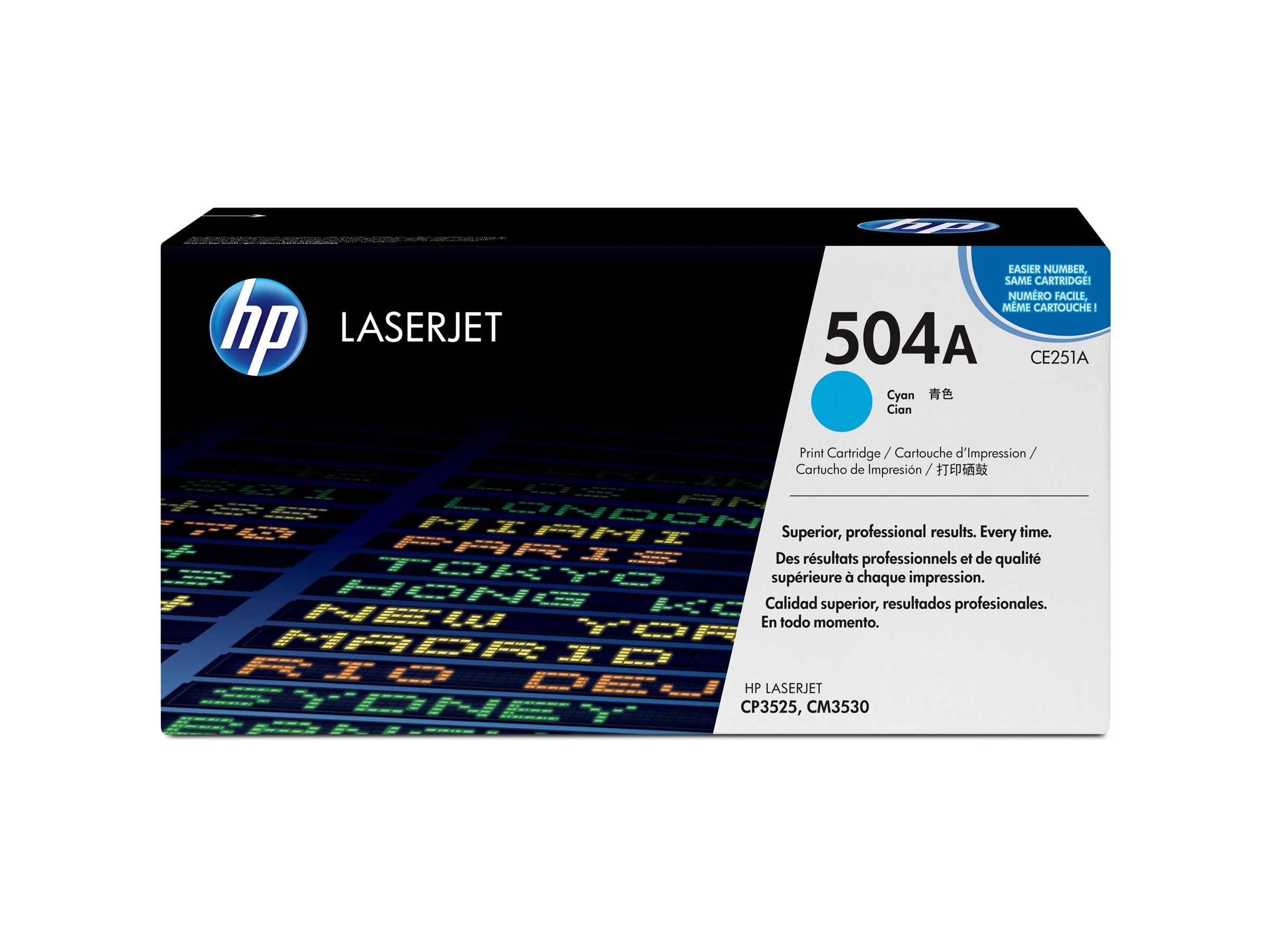 HP 504A Tonerpatrone CE251A cyan Verpackung