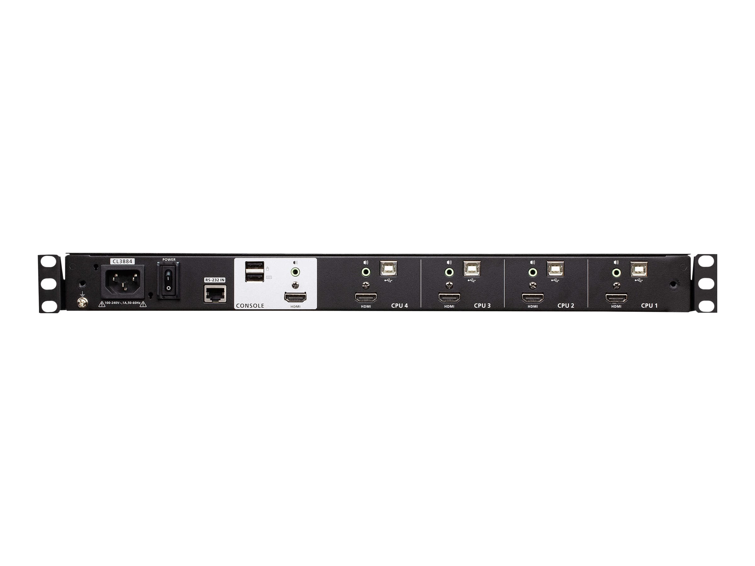 ATEN CL3884NW 4-Port Multi-View KVM Seitenansicht