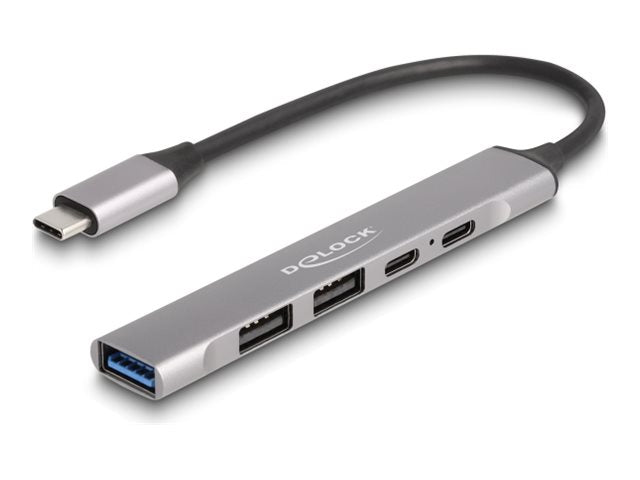DELOCK 4 Port Slim USB Type-C Hub Vorderansicht