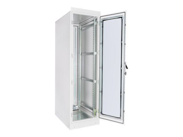 DIGITUS 42HE Netzwerkschrank Detailansicht Hartglastür