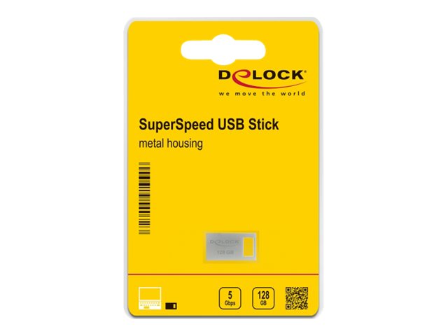 DELOCK USB 3.2 Gen 1 Speicherstick 128GB Verpackung