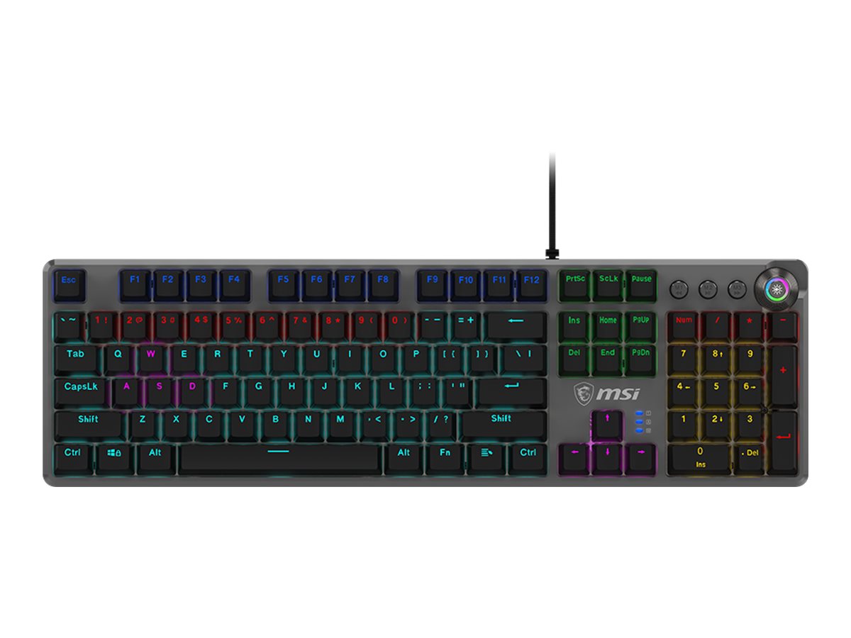 MSI FORGE GK310 Wired Keyboard RED US - Vorderansicht