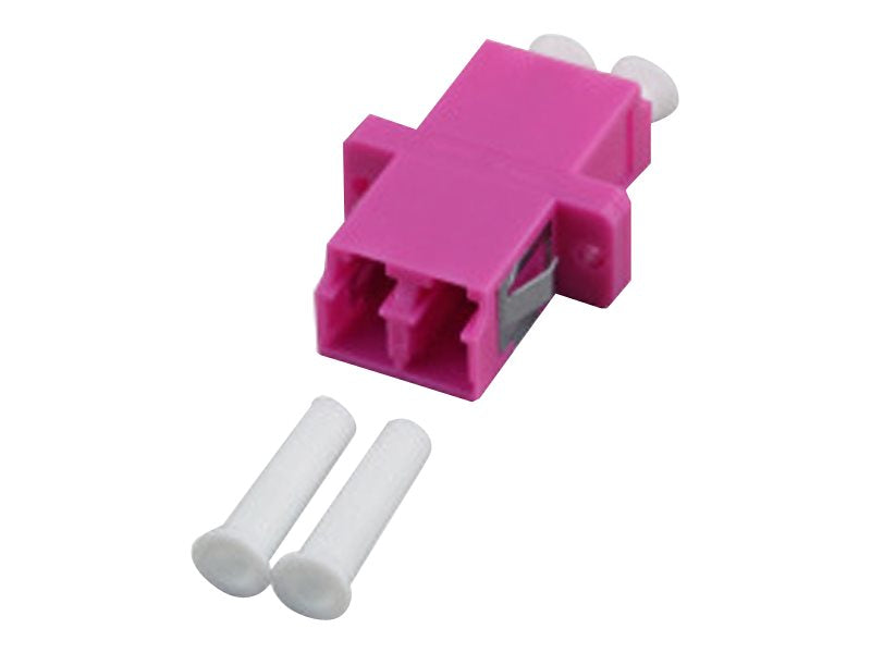 VALUE LWL-Kupplung MM OM4 LC/LC duplex violett Vorderansicht