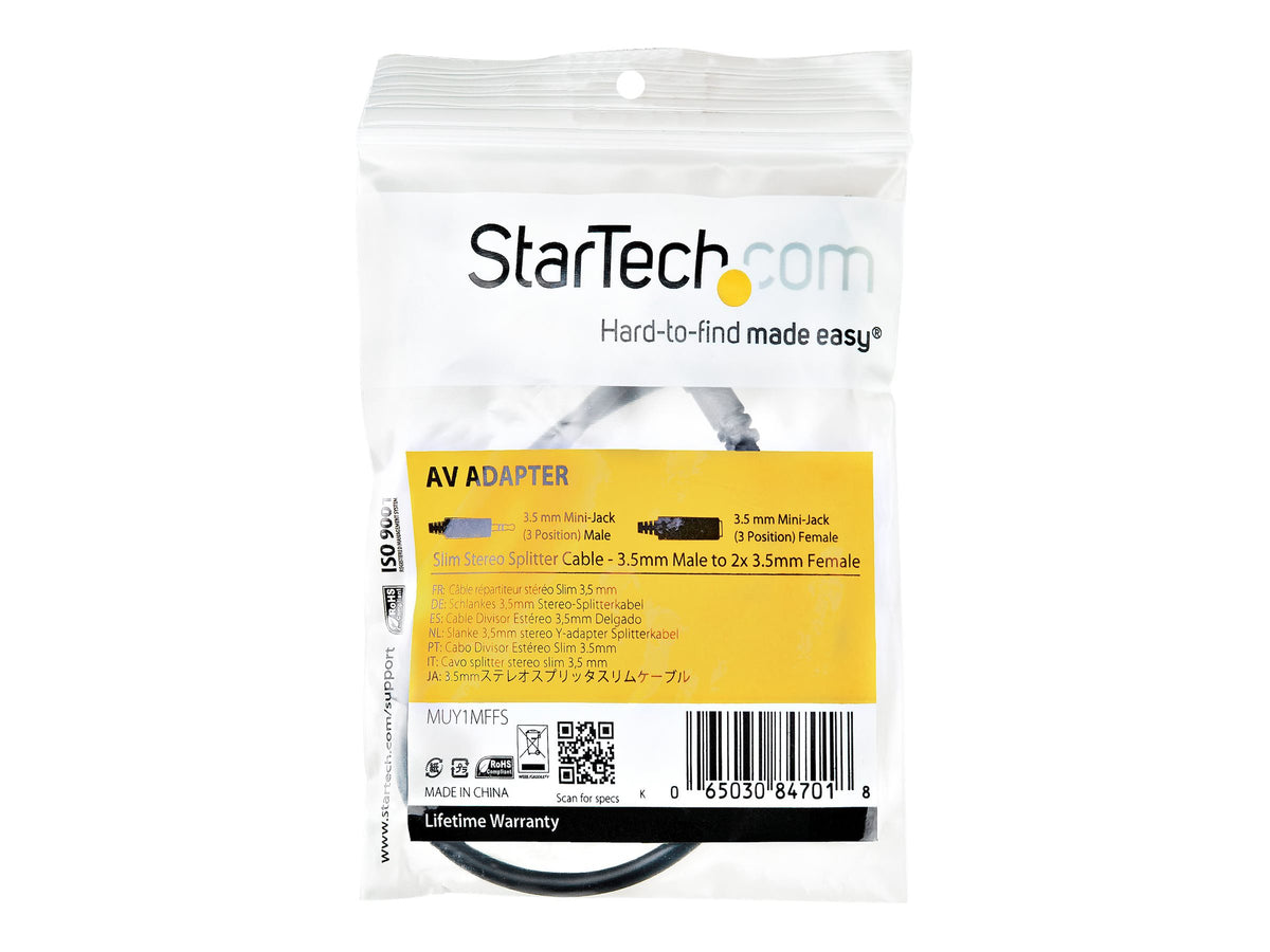 STARTECH.COM Slim Stereo Splitter Cable Vorderansicht