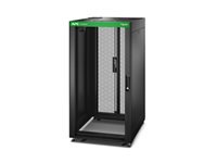 APC Easy Rack 600mm/24U/800mm with Roof Side panel castors feet and 4 Brackets No Bottom black