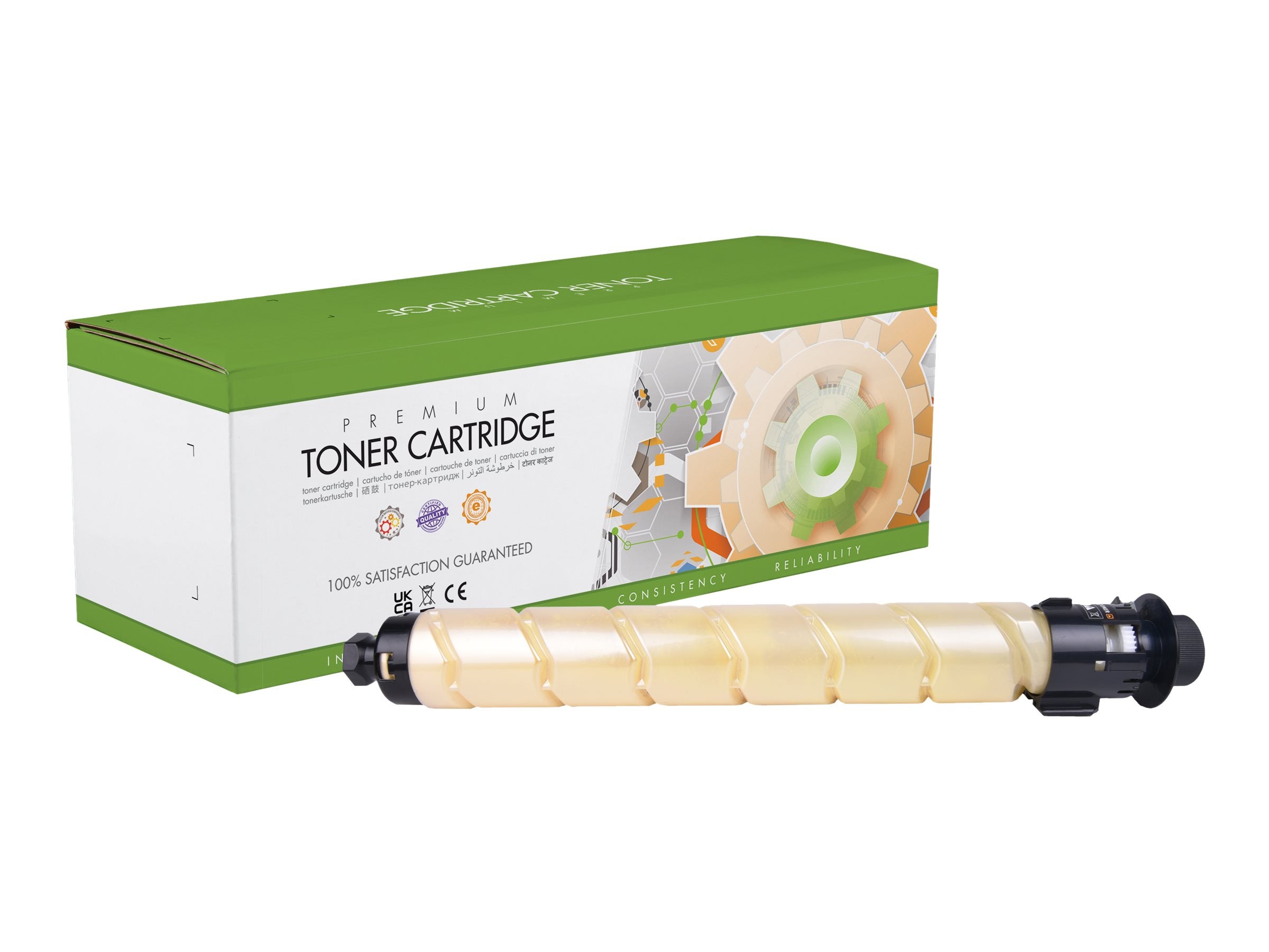 STATIC Tonerpatrone kompatibel mit Ricoh 842284 gelb - Vorderansicht