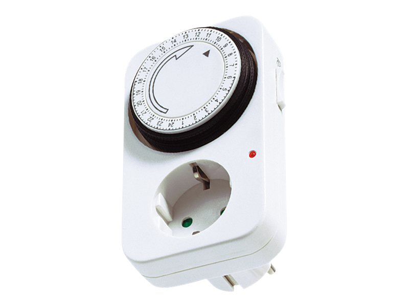 BACHMANN Mechanischer Timer 24h 1GD/1A-1 weiss - Vorderansicht