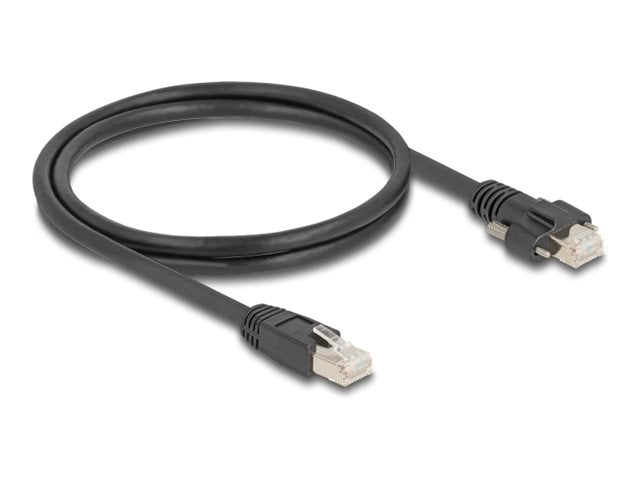 DELOCK Kabel RJ45 Stecker zu RJ45 Stecker Cat.6A 1m Vorderansicht