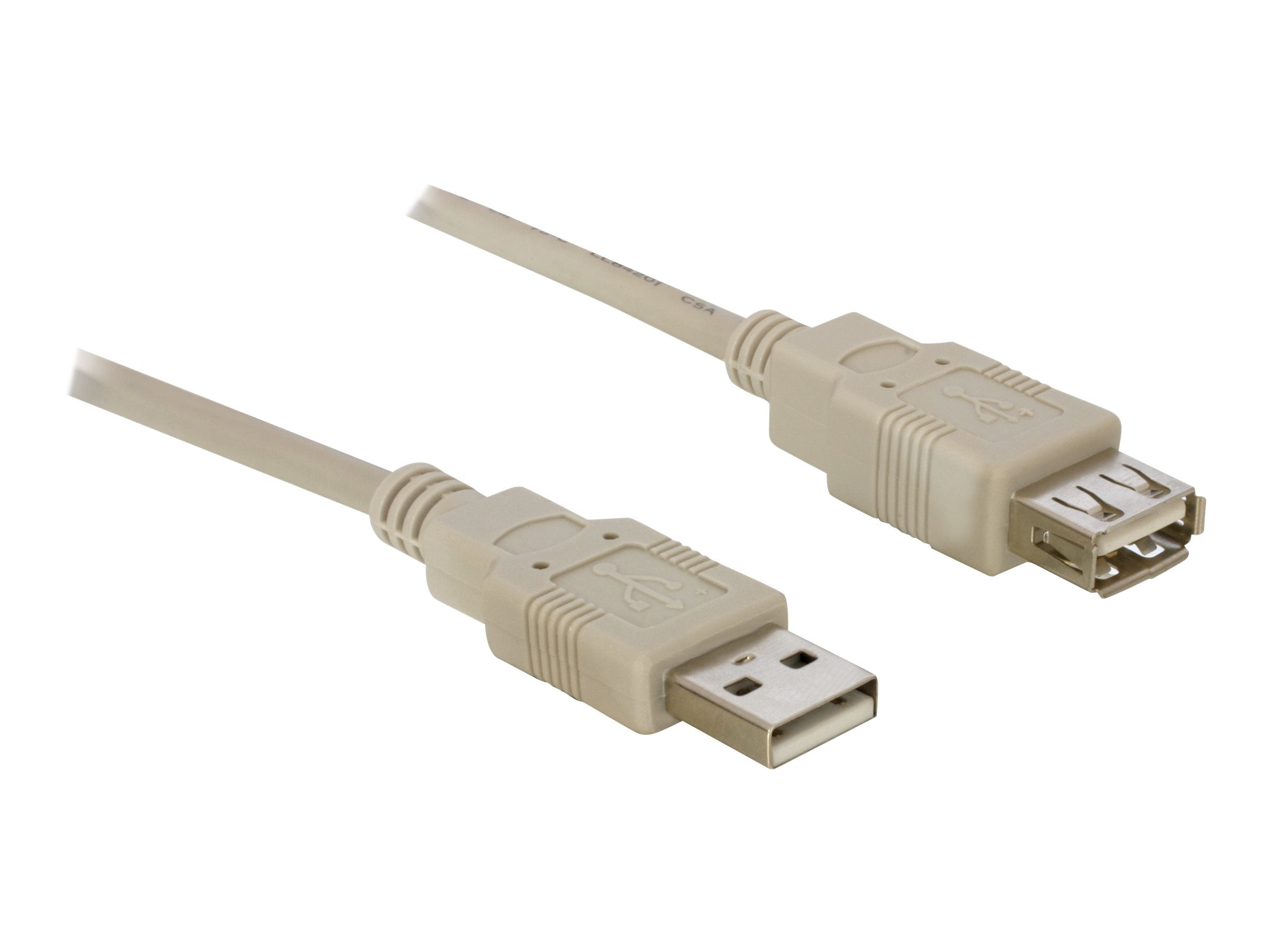 DELOCK Kabel USB 2.0 Verlängerung A/A 3,0m S/B - Vorderansicht