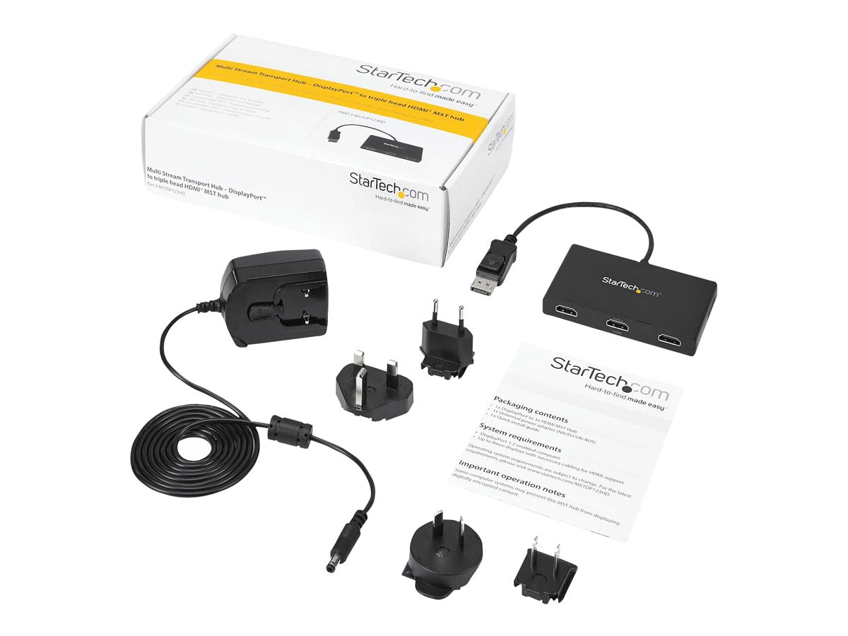 STARTECH.COM MST-Hub - DisplayPort-auf-3xHDMI Anschlussansicht
