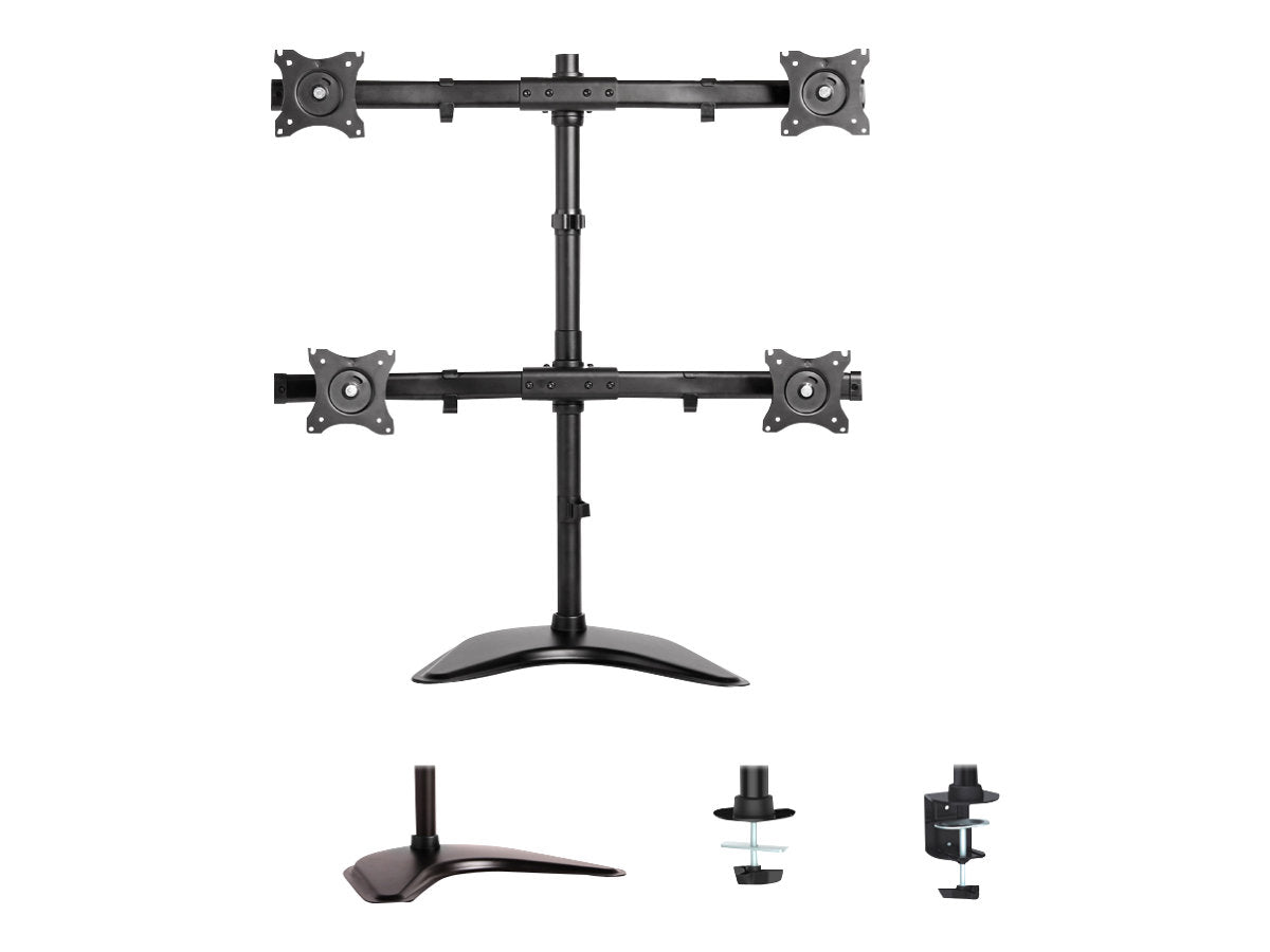 NEOMOUNTS Desk mount 10 - 27 Zoll 2 screens Black Vorderansicht