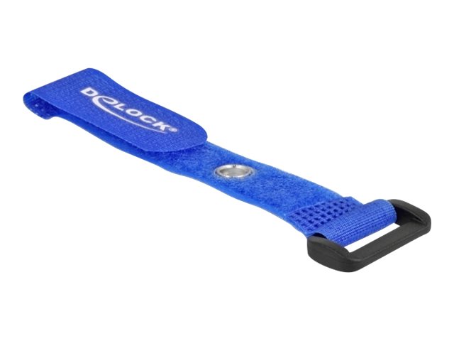 DELOCK Klett-Kabelbinder blau Vorderansicht
