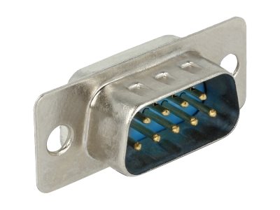 DELOCK Steckverbinder Sub-D 9 Pin Stecker Vorderansicht