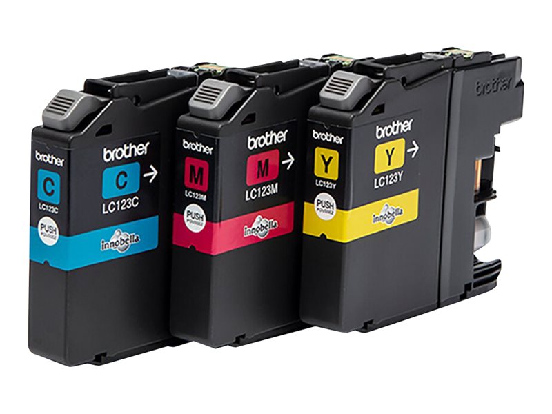 BROTHER LC-123 Tinte cyan, magenta und gelb Blisterverpackung
