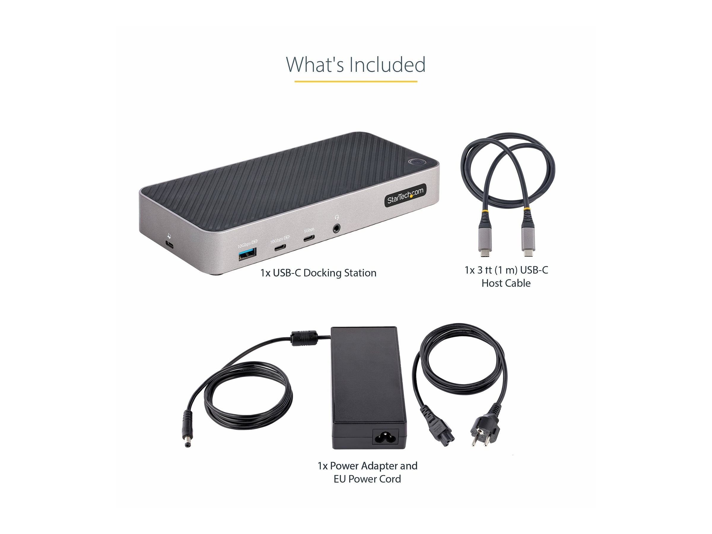 STARTECH.COM USB-C Triple Monitor Docking Station Rückansicht