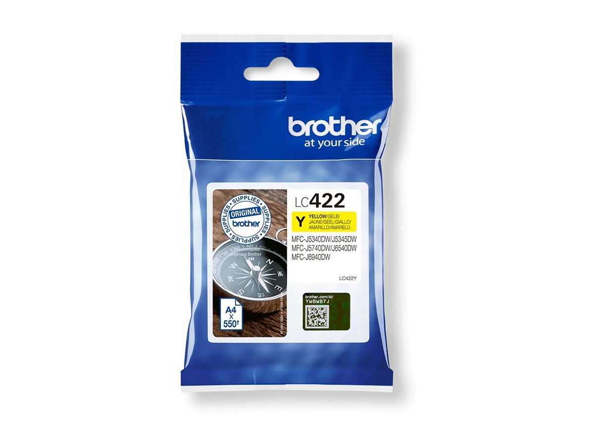BROTHER LC422Y Tintenpatrone Verpackung