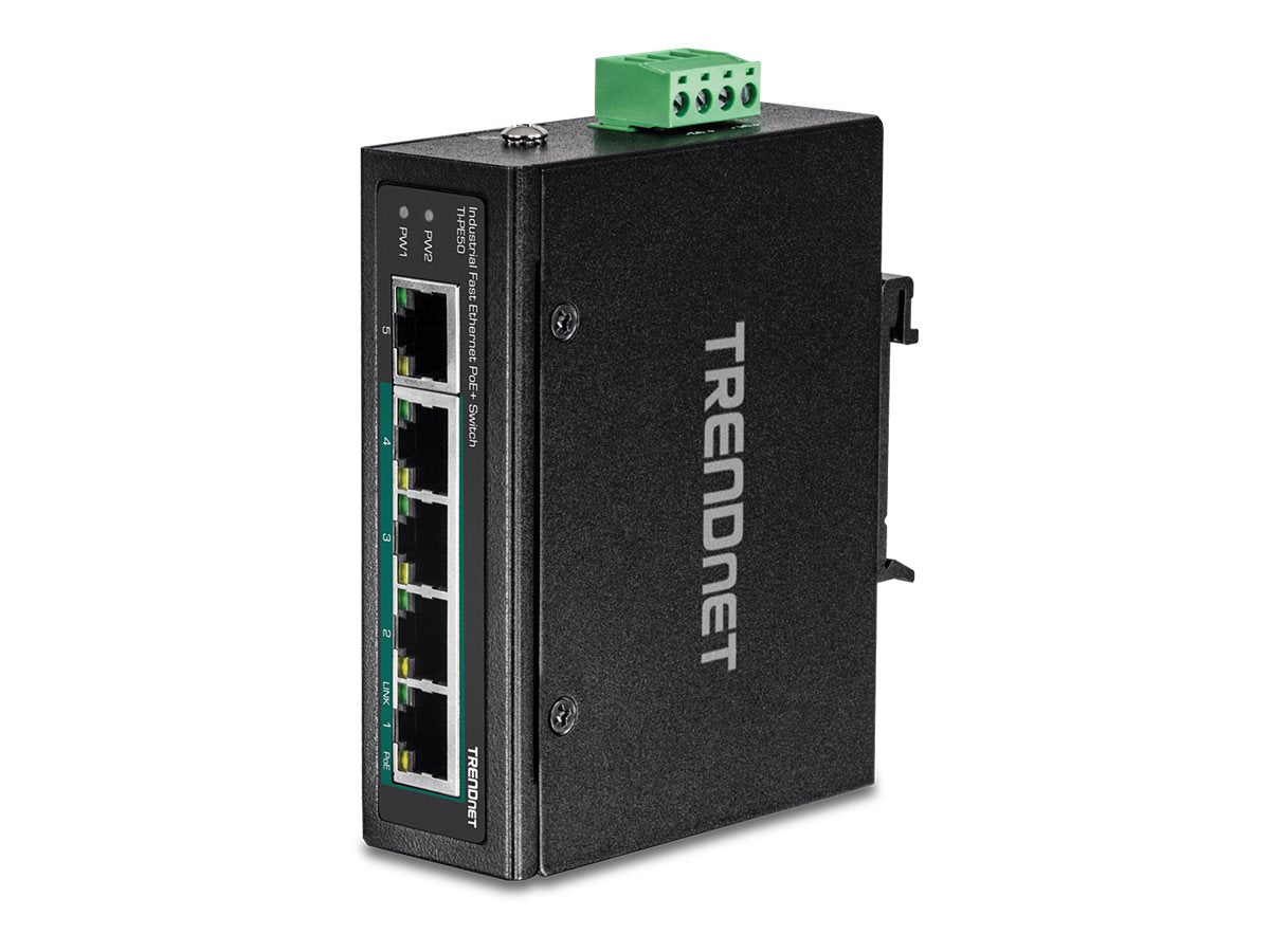 TRENDNET TI-PE50 DIN-Rail Switch mit DIN-Schienenmontage