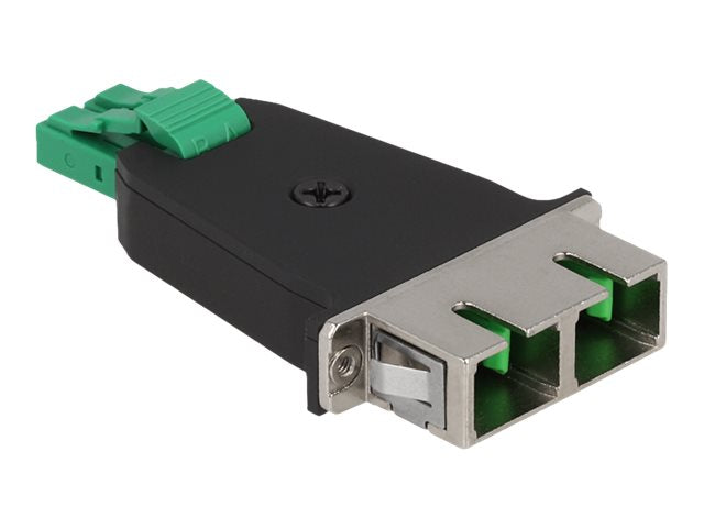DELOCK LWL Hybrid Kupplung LC Duplex Stecker zu SC Duplex Buchse - Vorderansicht