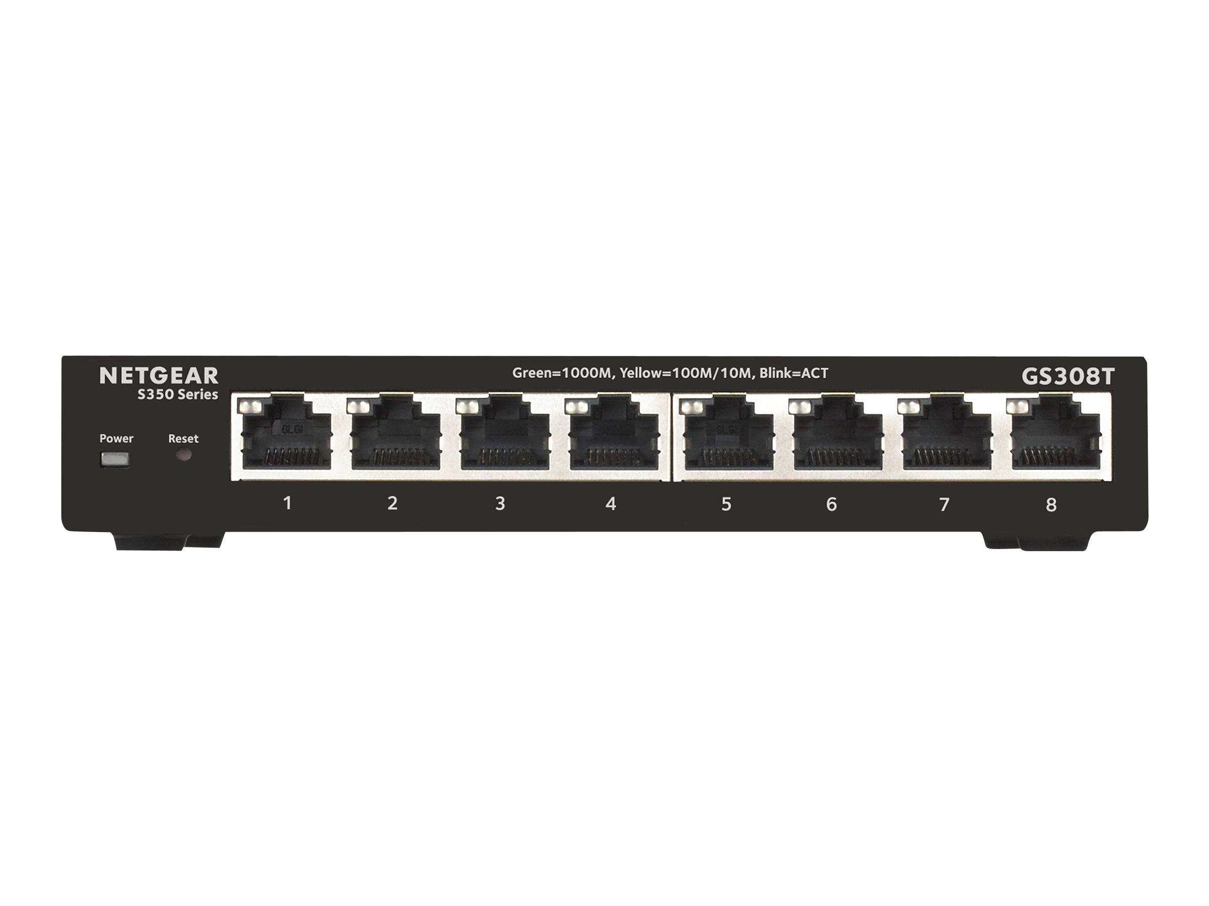 NETGEAR S350 Series 8-Port Gigabit Ethernet Smart Managed Pro Switch GS308T Detailansicht