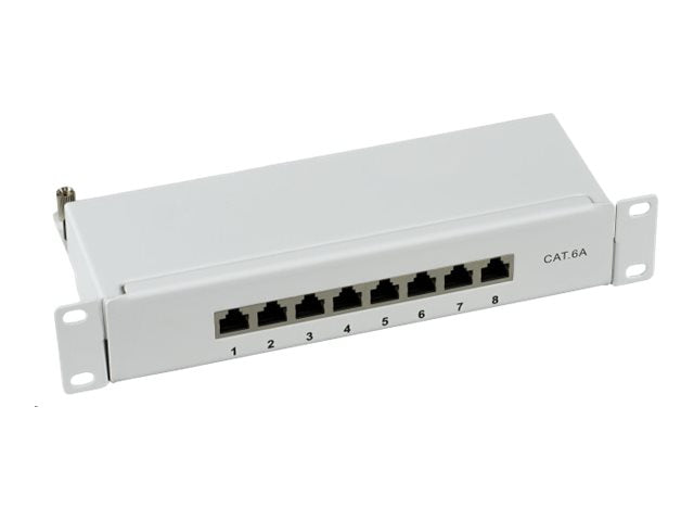 EFB Mini Patchpanel STP 8xRJ45 Cat6A Vorderansicht