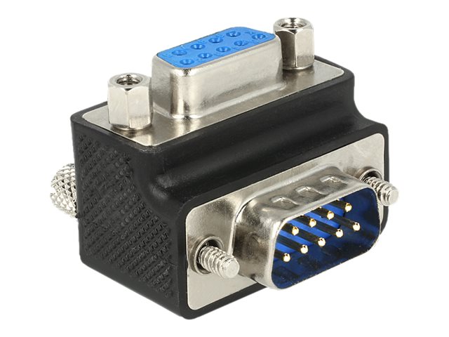 DELOCK Adapter Sub-D 9Pin St/Bu 270G gewinkelt Schraube/Mutter tauschbar - Vorderansicht