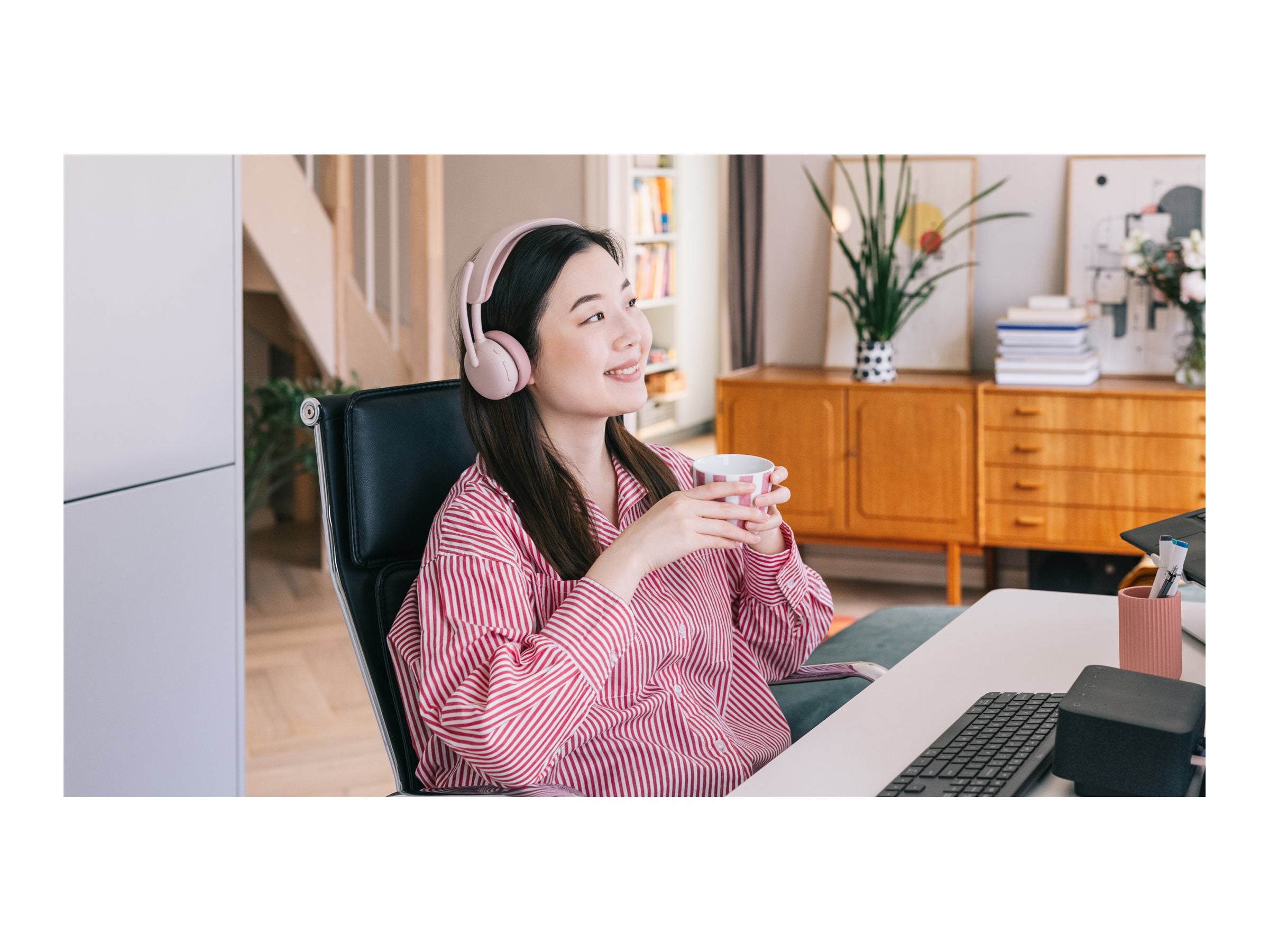 LOGITECH Zone Wireless 2 ES for B - Rose - Vorderansicht