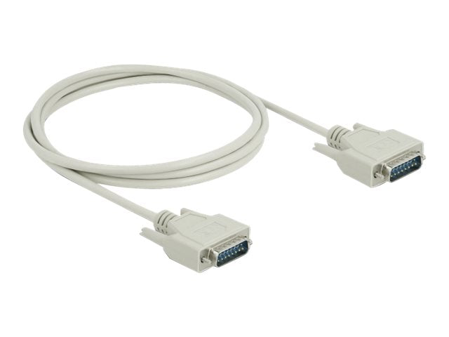 DELOCK Serielles Kabel Sub-D15 Stecker zu Stecker 2m - Vorderansicht