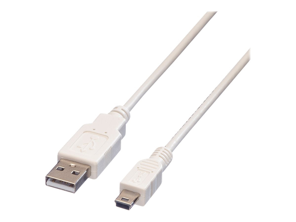 VALUE USB 2.0 Kabel Typ A - 5-Pin Mini weiss 1,8m Detailansicht