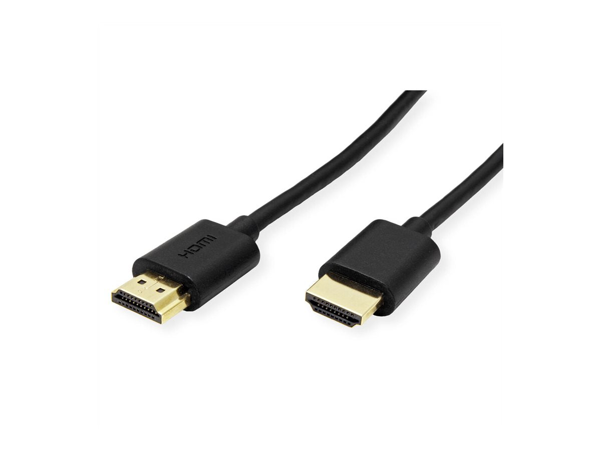 ROLINE HDMI High Speed Kabel mit Ethernet Slim ST-ST schwarz 2m - Verpackung
