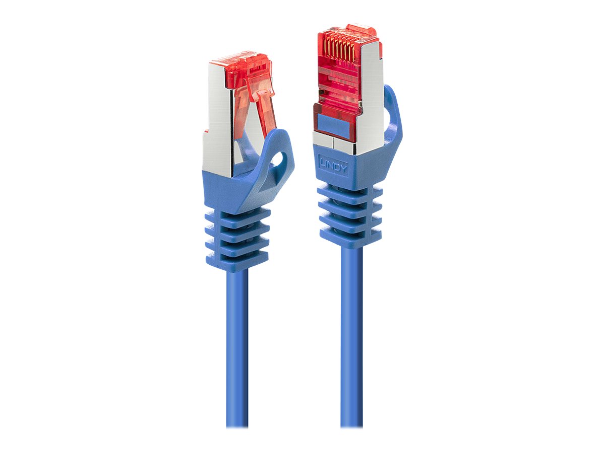 LINDY Basic Cat.6 S/FTP Kabel, blau, 1m Patchkabel - Vorderansicht