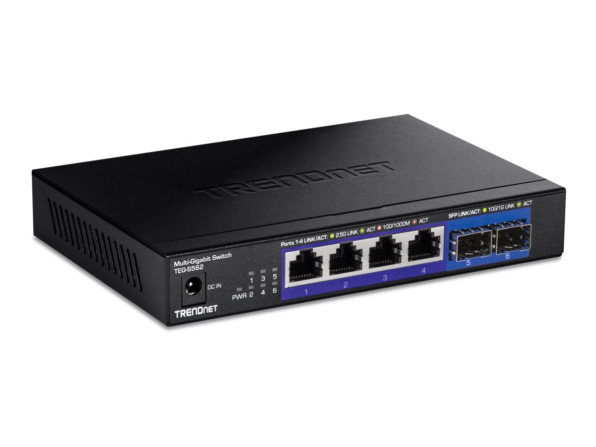 TRENDNET TEG-S562 6-Port Switch Multi-Gigabit Vorderansicht