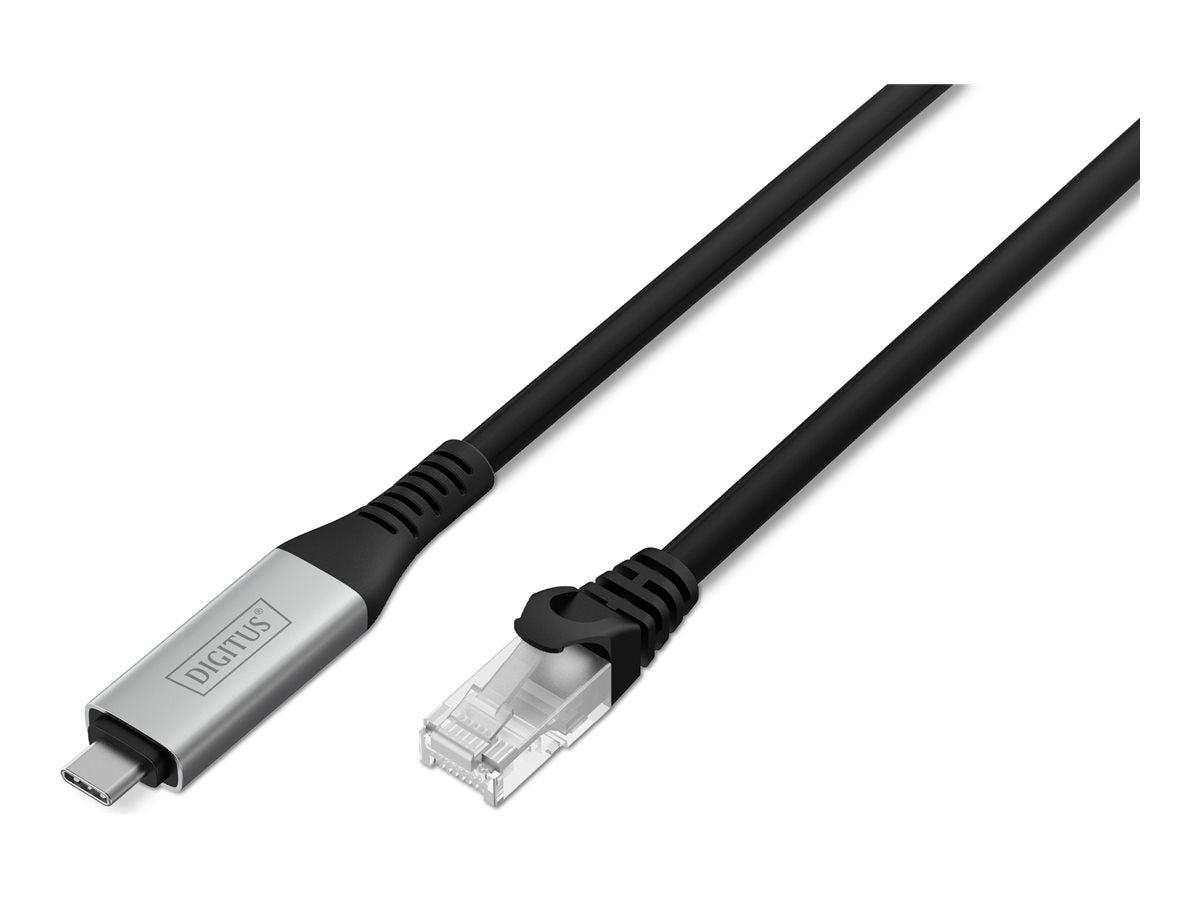 DIGITUS USB-C - RJ45 CAT 6A S/FTP Kabel 1 Gbit/s 5m - Vorderansicht