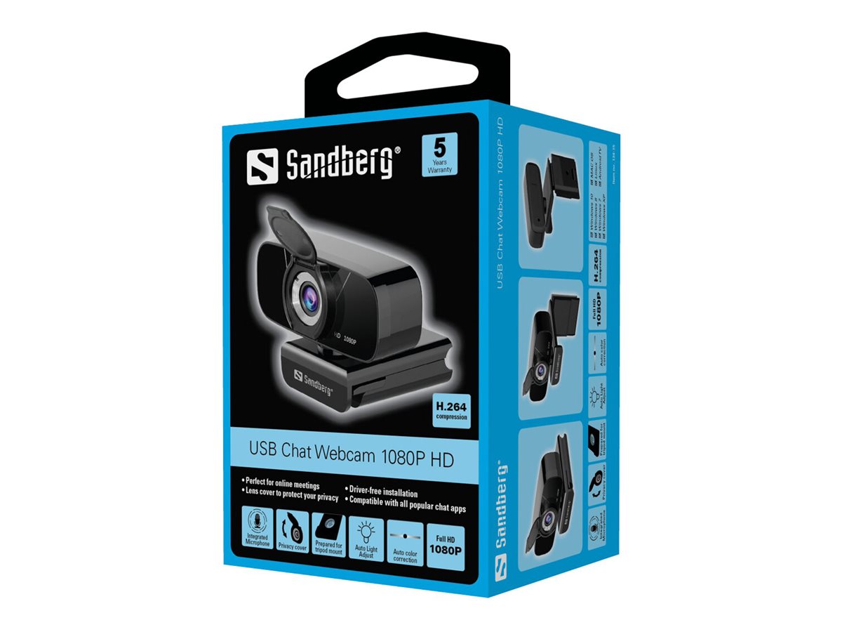 SANDBERG USB Chat Webcam 1080P HD Verpackung