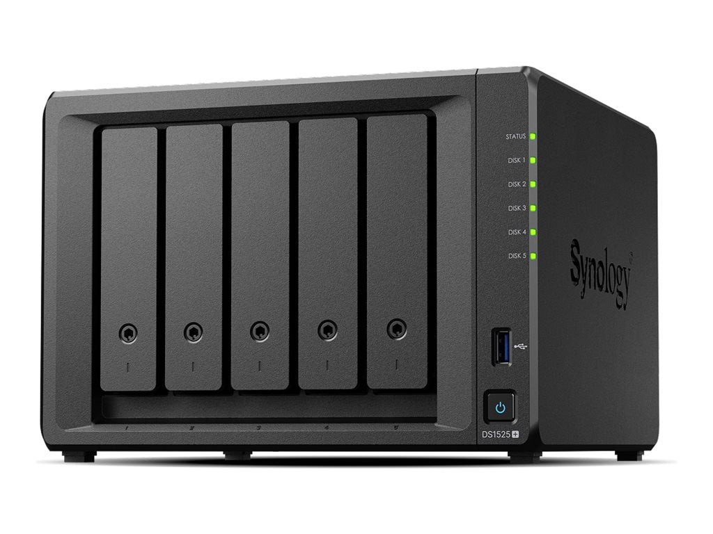 SYNOLOGY DS1525+ Desktop NAS-Server Vorderansicht