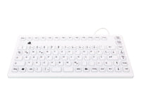 GETT InduProof Smart Compact Silikon Tastatur IP68 wasserdicht desinfizierbar 86 Tasten Farbe: weiss USB Layout: DE