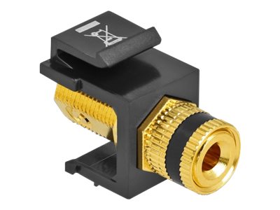 DELOCK Keystone Modul Polklemme Gewindebuchse schwarz/schwarz Vorderansicht