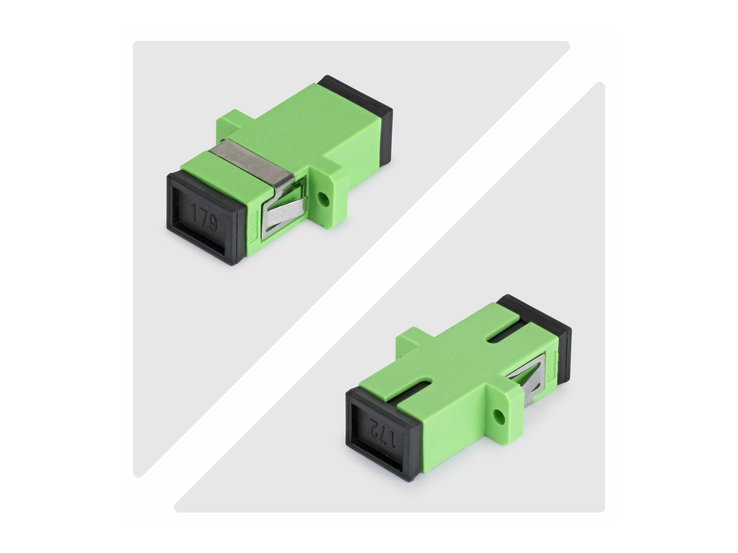 STARTECH.COM SC auf SC Kupplung 10er Pack OS2 Singlemode SC Glasfaser Kupplung mit Flansch SC/APC Simplex Adapter