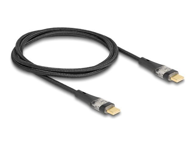 DELOCK USB 2.0 Schnellladekabel USB Type-C Stecker zu Stecker Vorderansicht