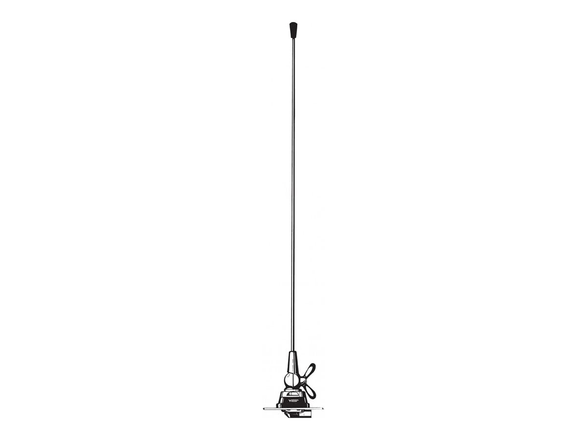PROCOM MH 1-BZP4R Mobile Edelstahl Antenne - Vorderansicht