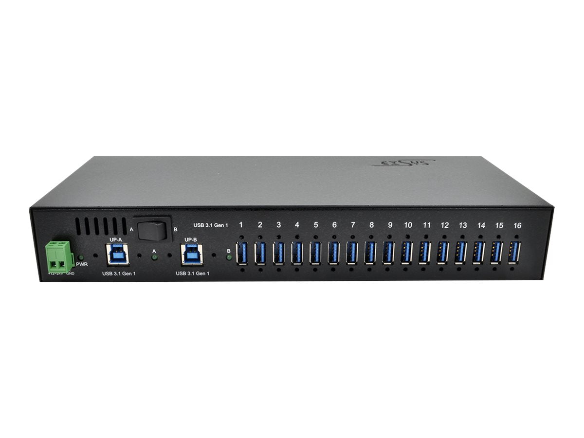EXSYS EX-1116HMVS 16 Port USB 3.2 Gen1 HUB Rückansicht