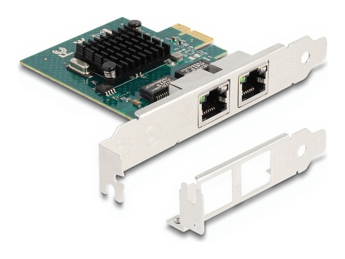 DELOCK PCI Express x1 Karte zu 2 x RJ45 Gigabit LAN BCM