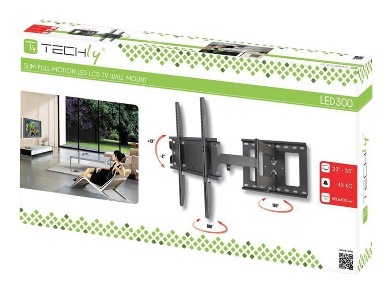 TECHLY Wandhalterung für LCD TV LED schwarz Verpackung